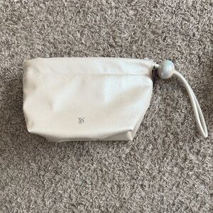 Victoria's Secret Cream Cosmetic Bag with Wristlet